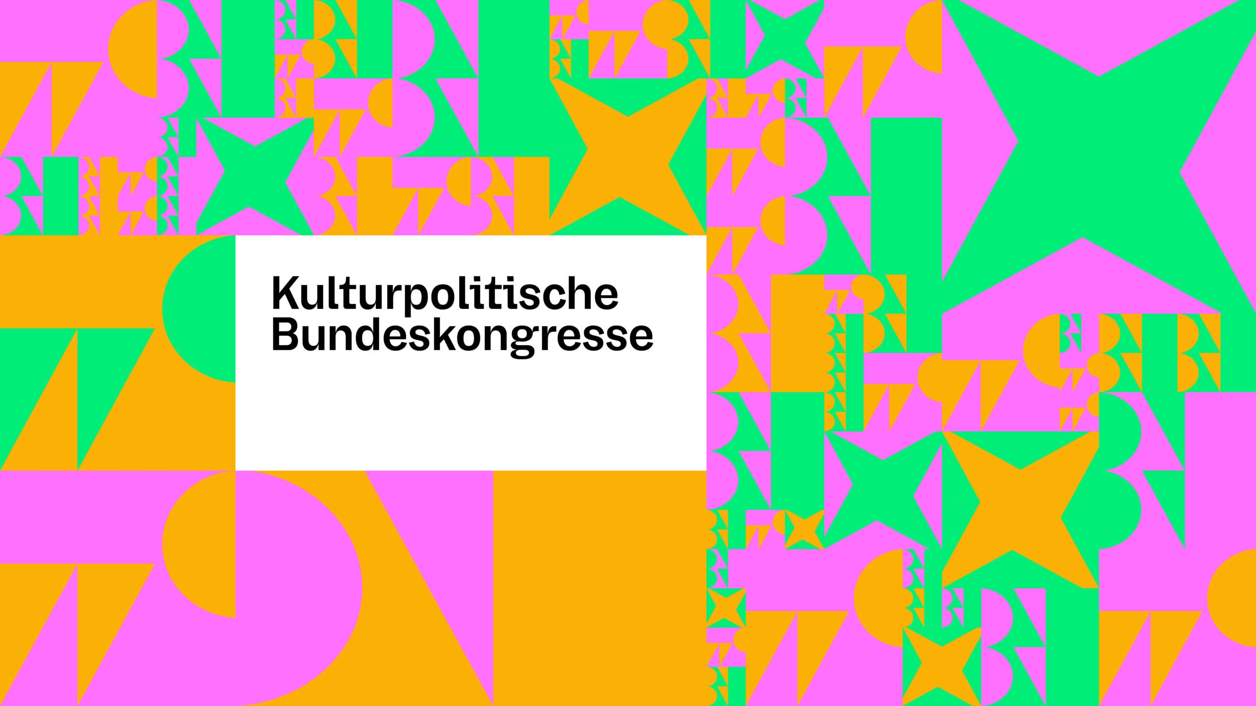 Allgemeines Keyvisual der Kulturpolitischen Bundeskongresse